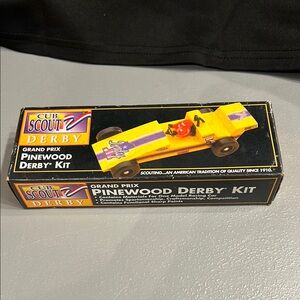 Vintage Cub Scout Pinewood Derby Car Kit Grand Prix